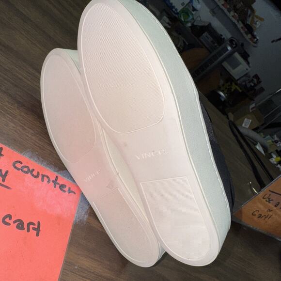 L Vince Womens Suede Slide On Strecth Platform Sneakers Black Size 6 - Picture 6 of 6